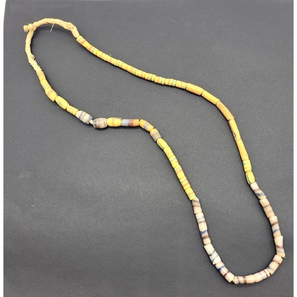 African Trade Beads Antique Sand Cast Glass Handmade Authentic Necklace Ghana